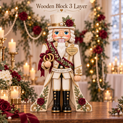 Wooden block nutcracker first - wooden,